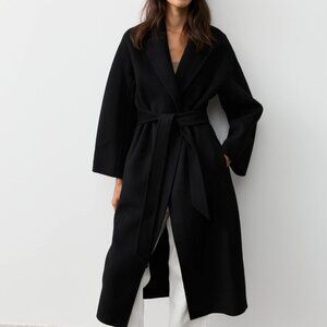 The Curated, Classic Coat, Black